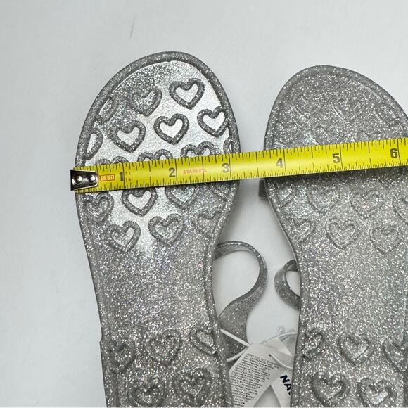 Old Navy Girls Silver Glitter Fisherman Ankle Strap Sandals Sz 12 - Picture 7 of 10